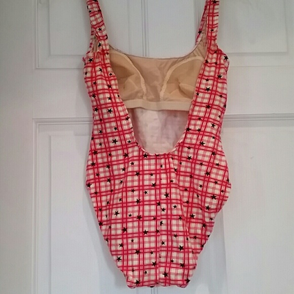 Sporting life red checkers with blue stars swimsui - Picture 3 of 5